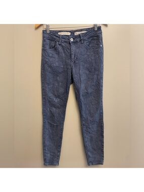 Anthropologie Pilcro & the Letterpress High Rise Skinny Size 27 Leaf Designs